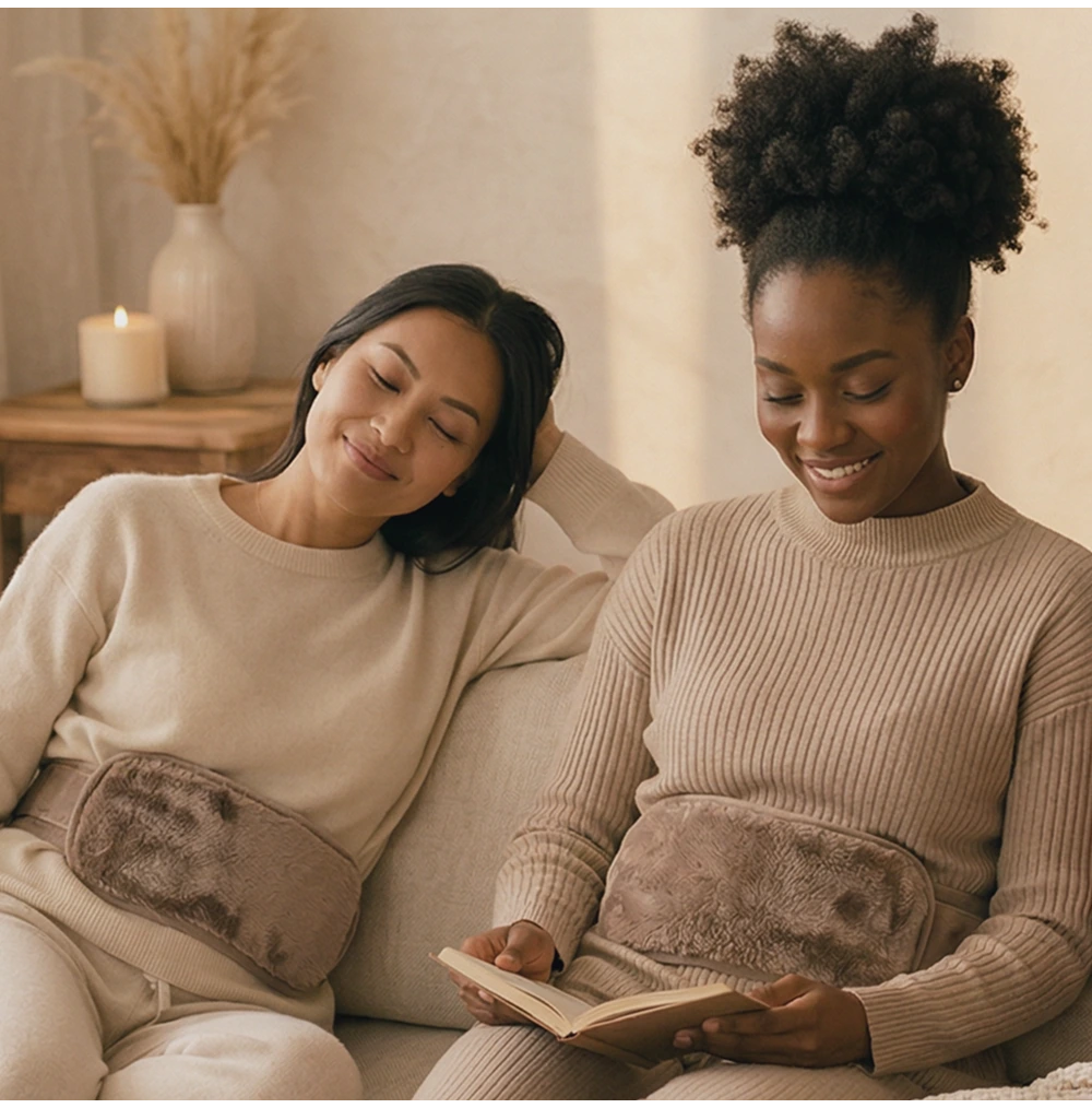 duo de femmes soulagées par la ceinture bouillotte lunea Image