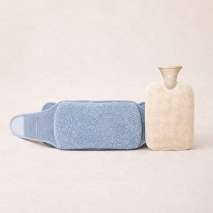 Ceinture bouillotte 1L Ceinture bouillotte 2L LUNEA avec housse douce et bouillotte beige, pour soulagement des douleurs menstruelles-couleur-gris-bleu